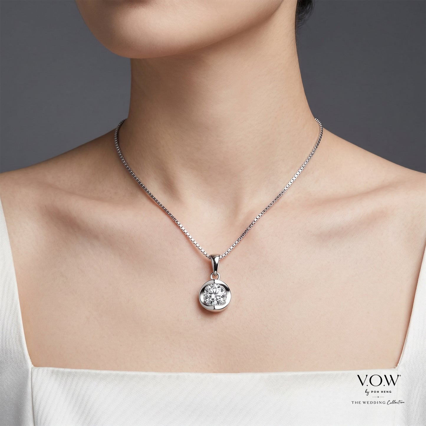trust solitaire diamond pendant in white gold (gtclassic0010500684a)