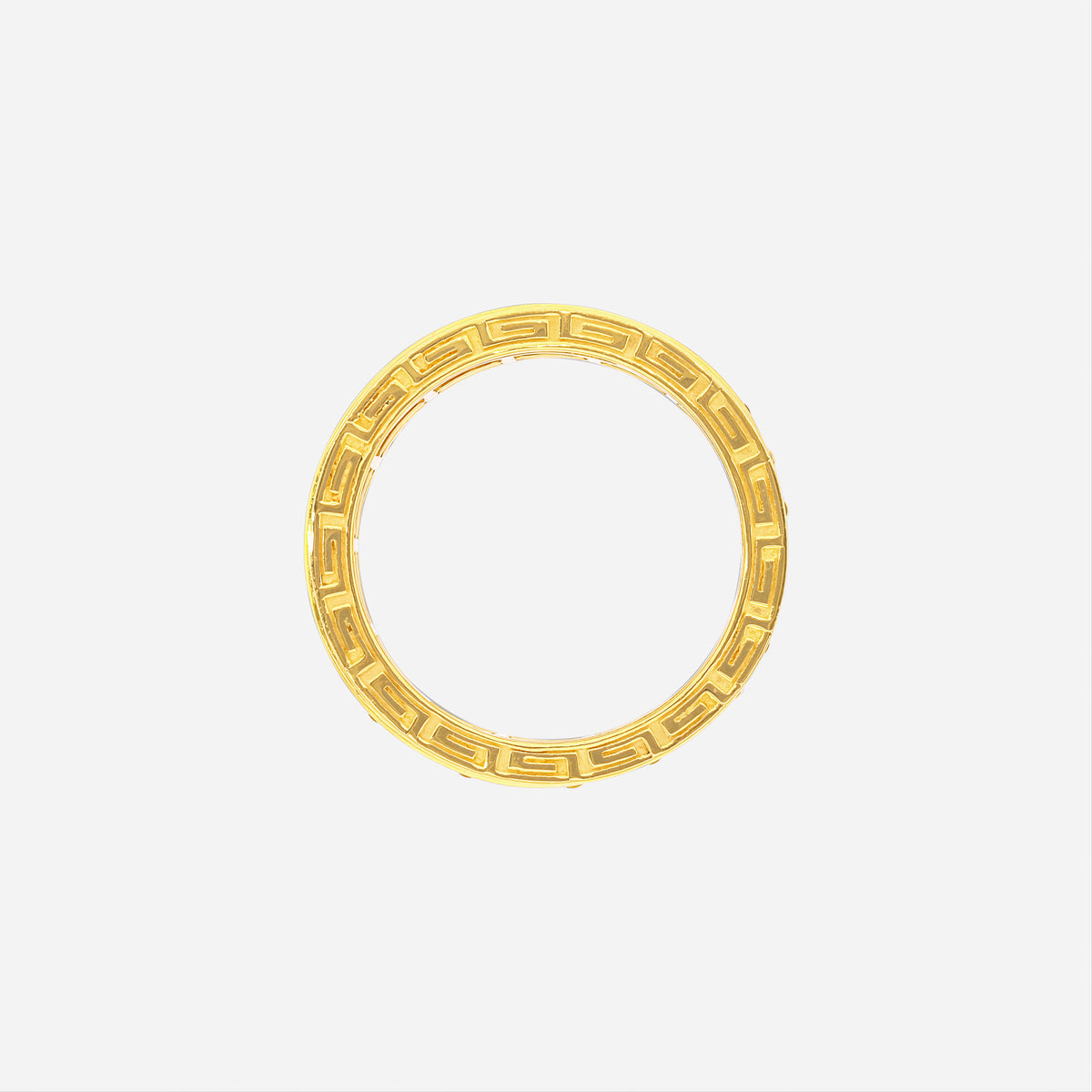22k yellow gold abacus band featuring a smooth, textured design symbolizing prosperity and contemporary style.