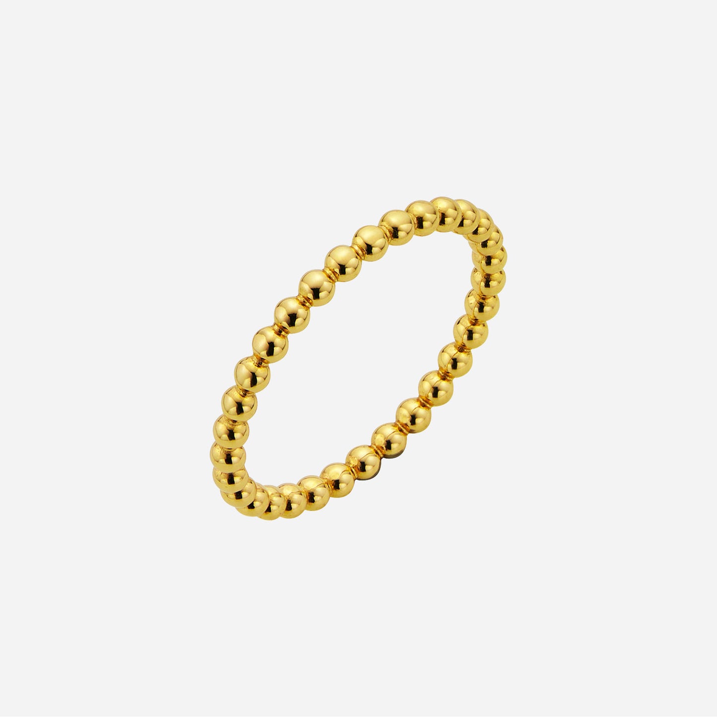 bead ring in 22k yellow gold with round gold beads, perfect for stacking with other jewellery pieces.