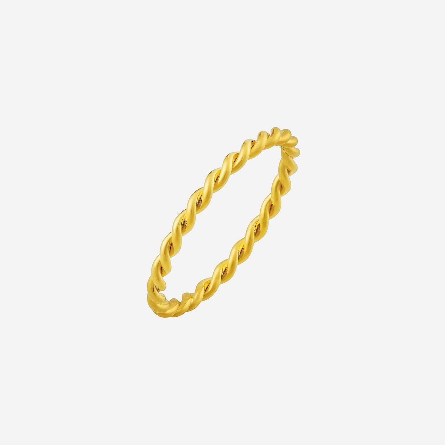 classic rope ring in 22k yellow gold featuring a textured twisted design for elegant charm.