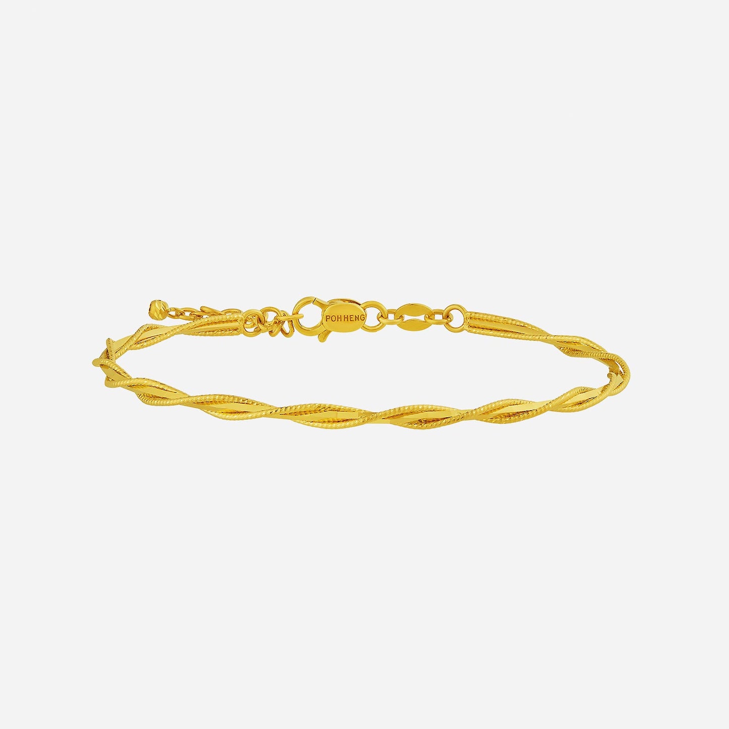 radiant 22k yellow gold bangle with textured twists for elegant everyday wear.