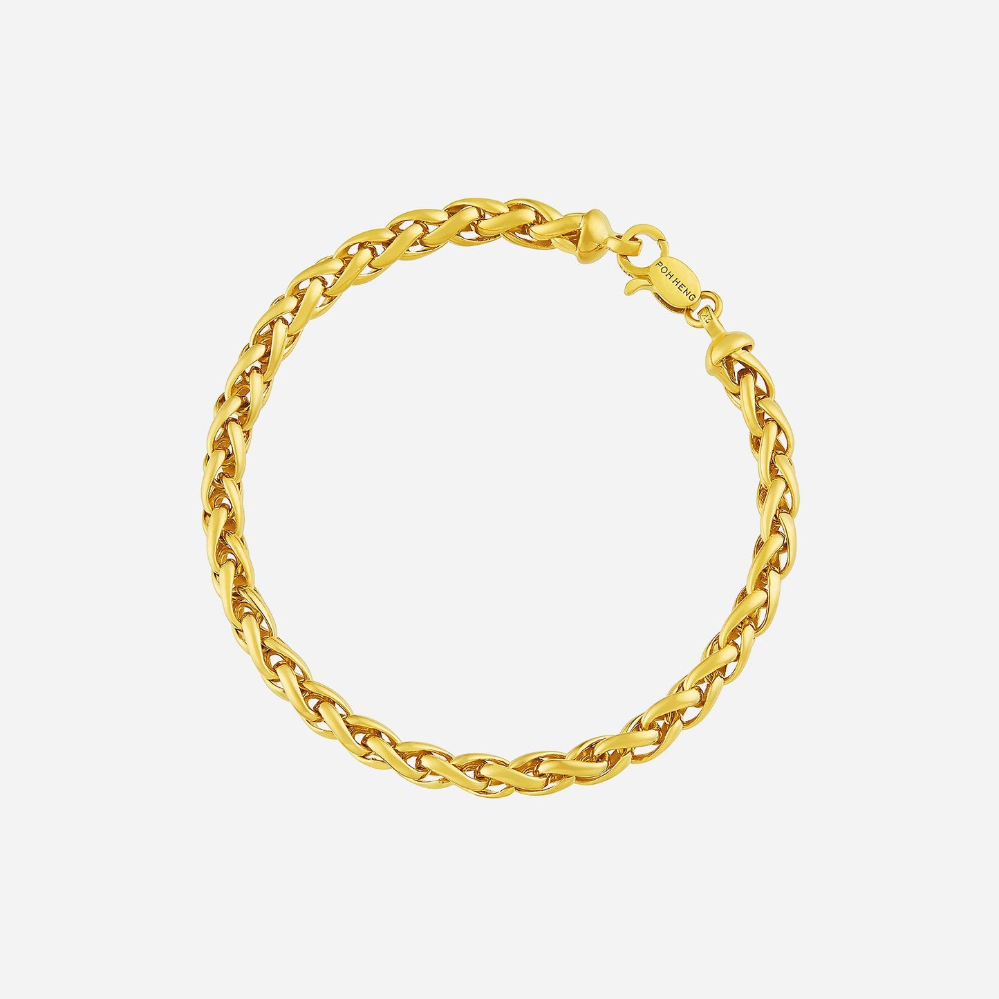luna bracelet in 22k yellow gold, featuring an intricate chain design, perfect for elevating any style.