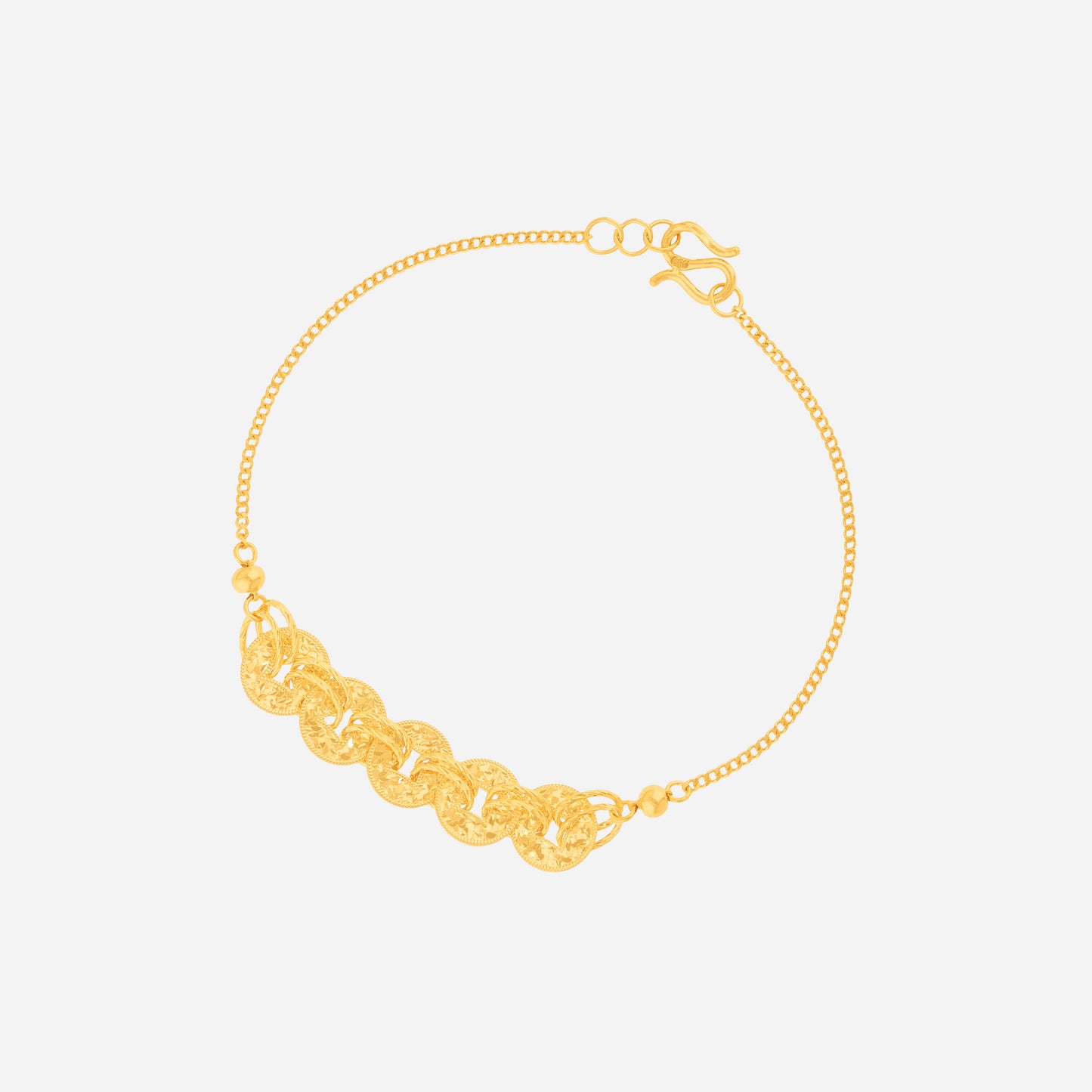 bling golden coin bracelet in 24k yellow gold featuring intricate coin motifs for a radiant look.