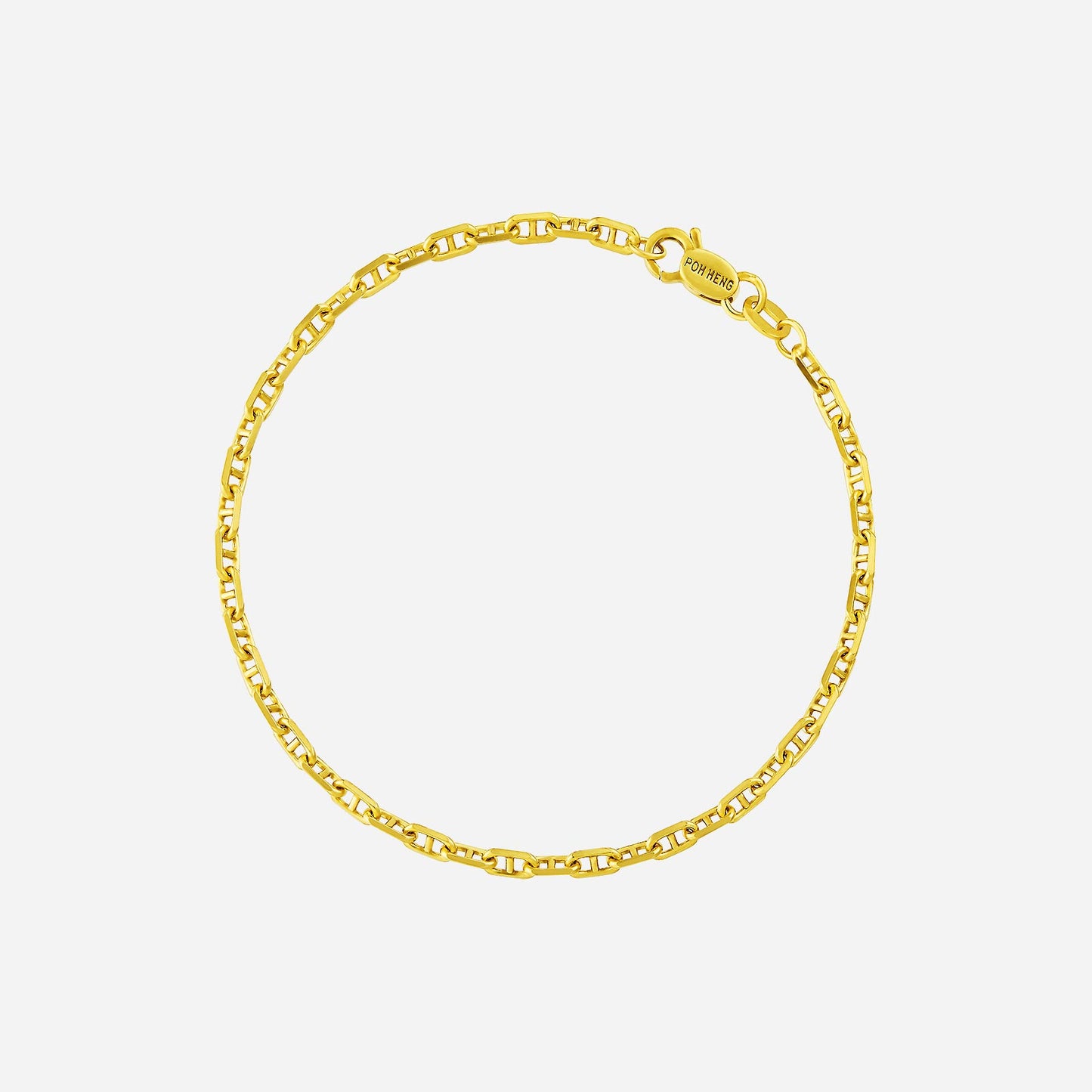 mariner chain bracelet in 22k yellow gold with polished links, designed for elegant daily wear.