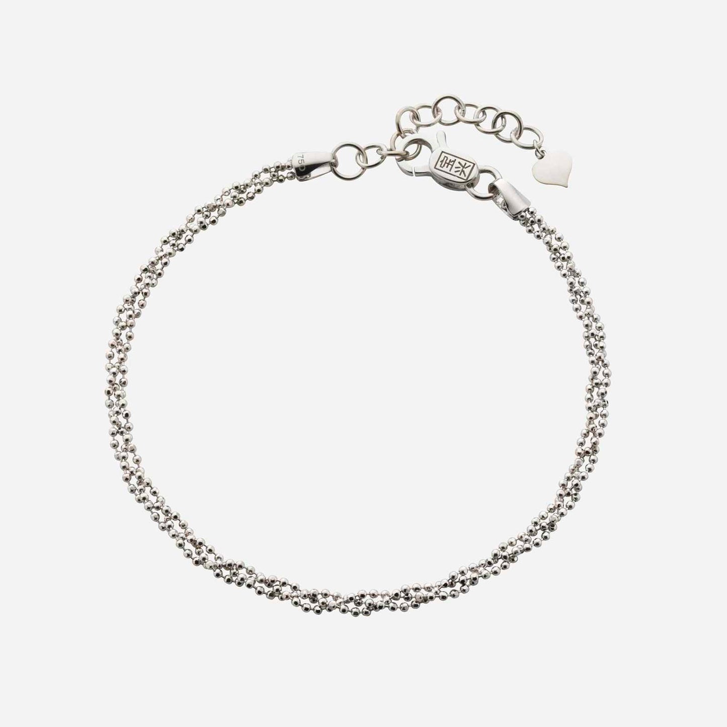 twirl beaded bracelet in 18k white gold with a twisted design and beaded embellishments for a chic look.