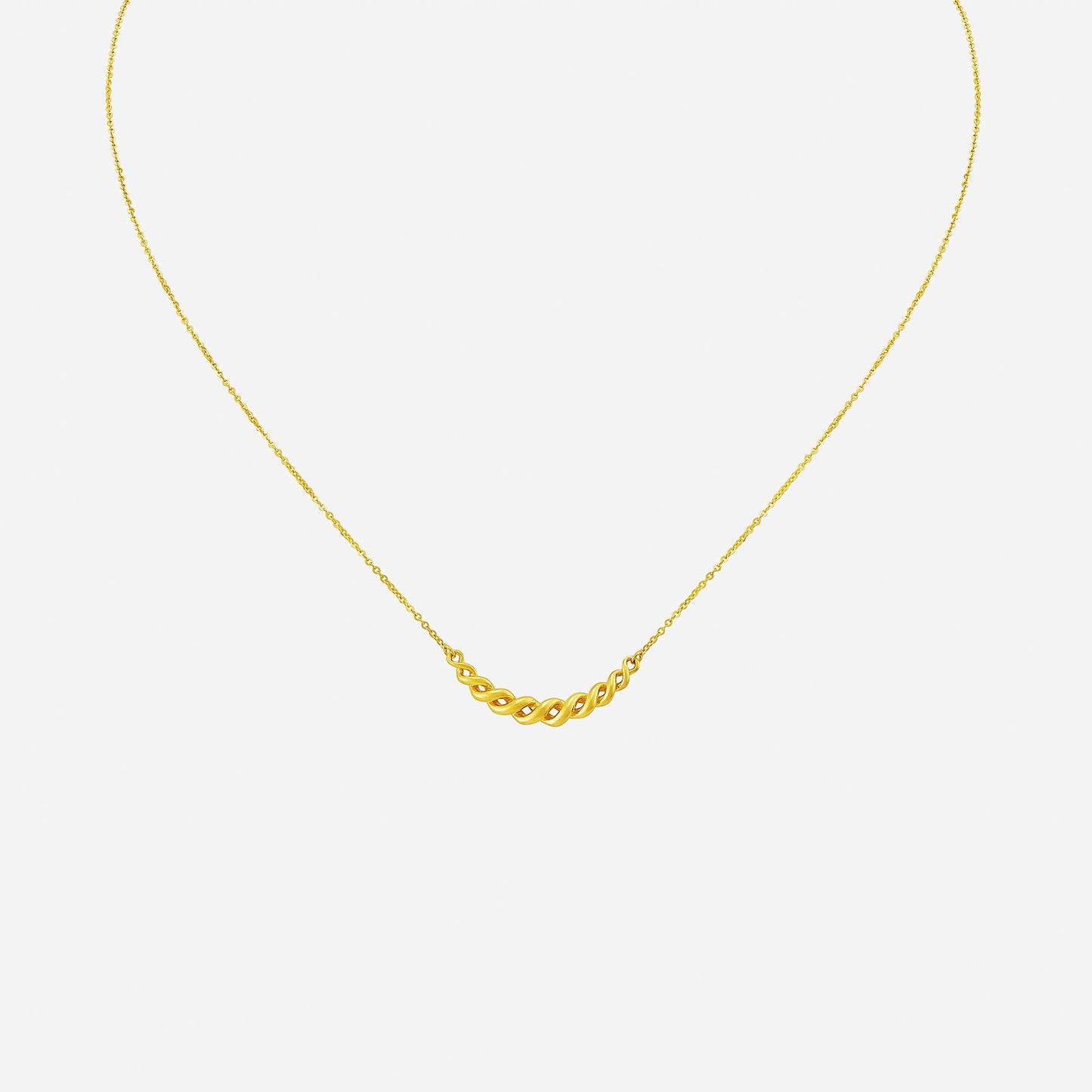 22k yellow gold twisted rope necklace, featuring an elegant twisted design for a timeless look.