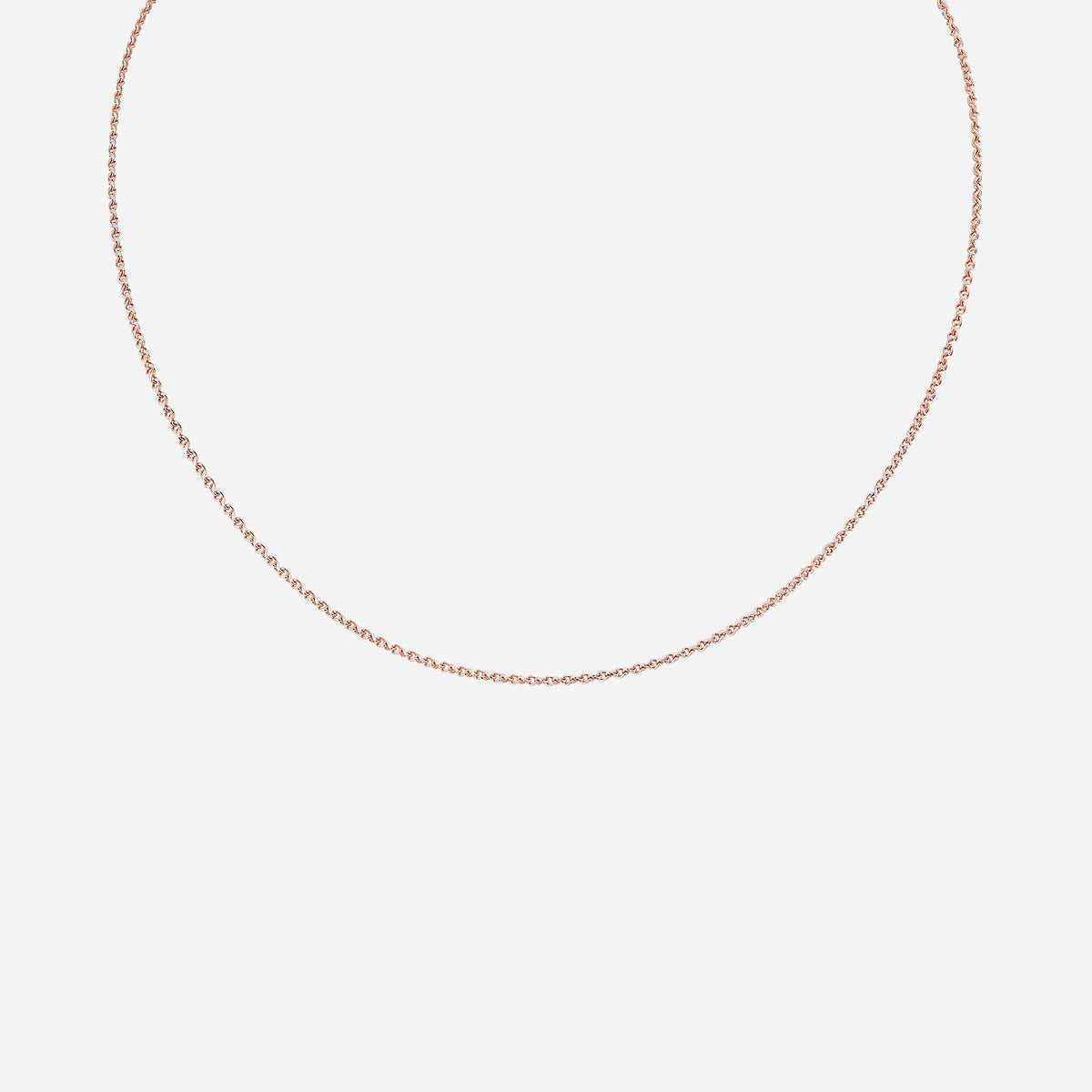 round twisted figaro chain in 18k rose white gold with intricate twisted links perfect for layering and everyday wear.