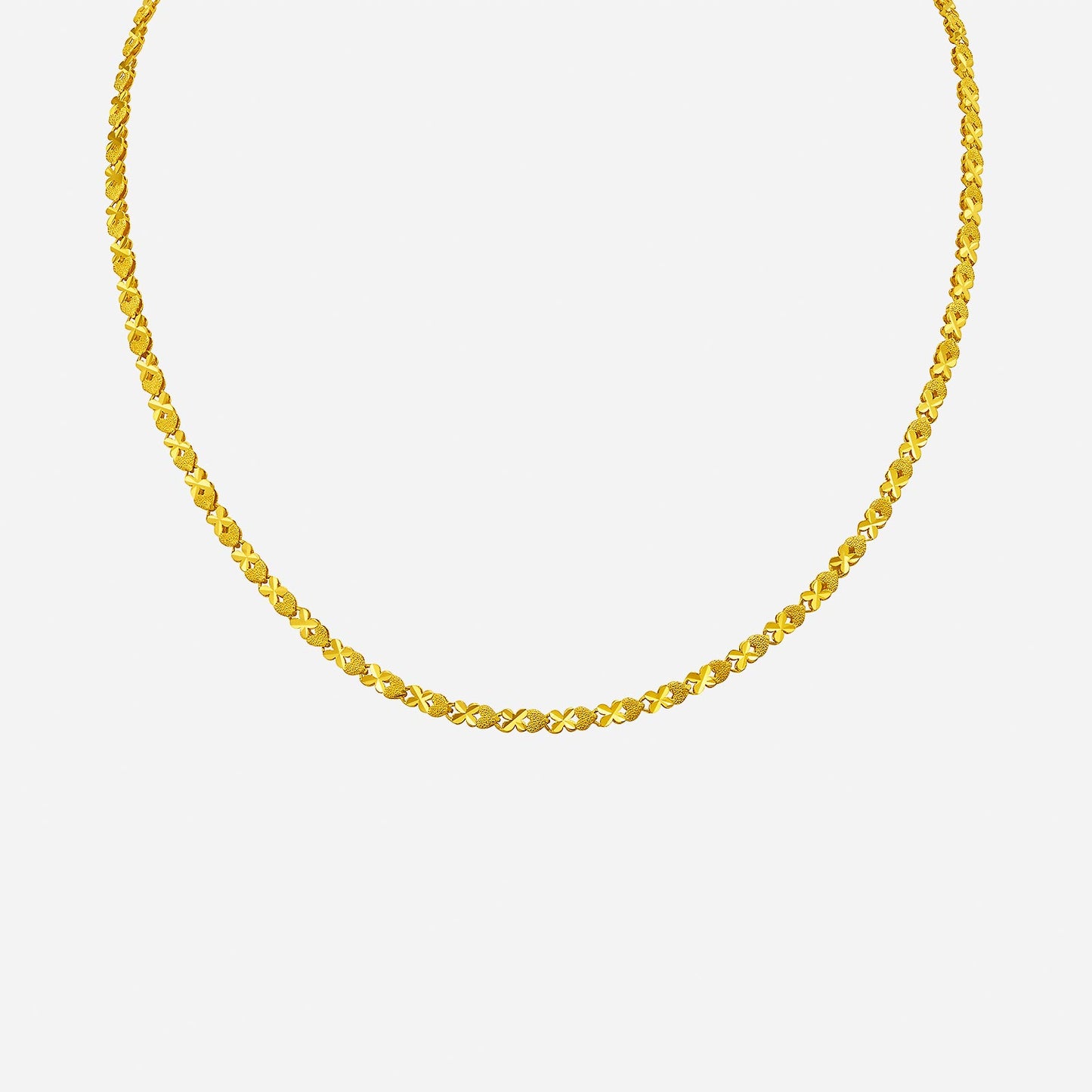 eternal heart chain necklace crafted in yellow gold with an intricately woven design for a timeless look.