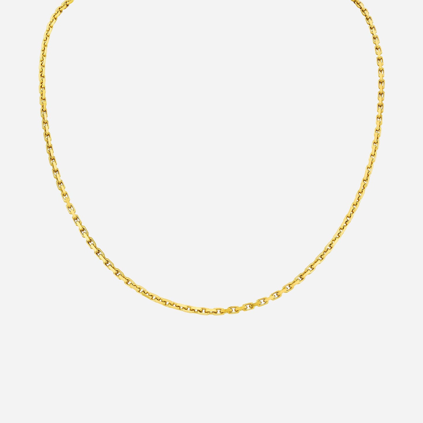 anchor chain necklace in 22k yellow gold with a classic, contemporary design, ideal for both him and her.