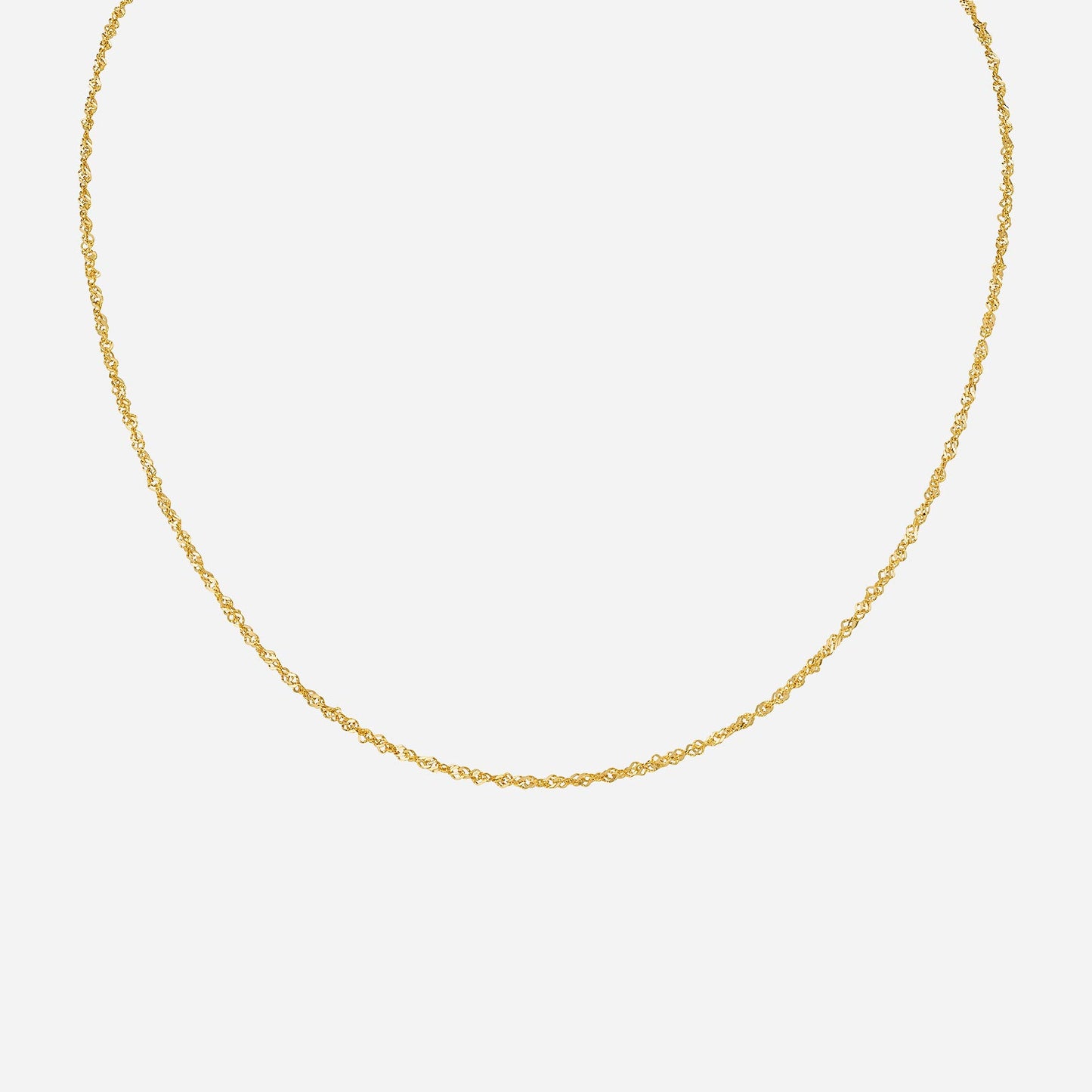 22k yellow gold ripple chain featuring a serene, nature-inspired design mimicking gentle water ripples.