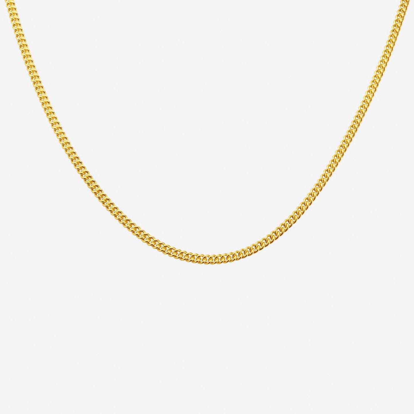 22k yellow gold single link chain necklace, elegant and versatile for any occasion. perfect timeless jewellery piece.