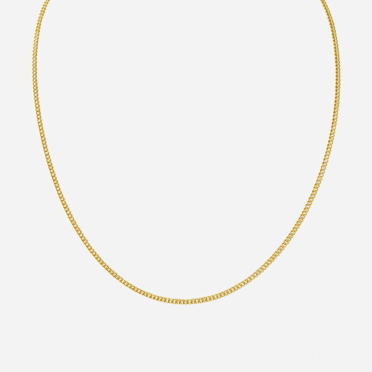 22k yellow gold single link chain necklace, elegant design perfect for any occasion, timeless jewellery accessory.