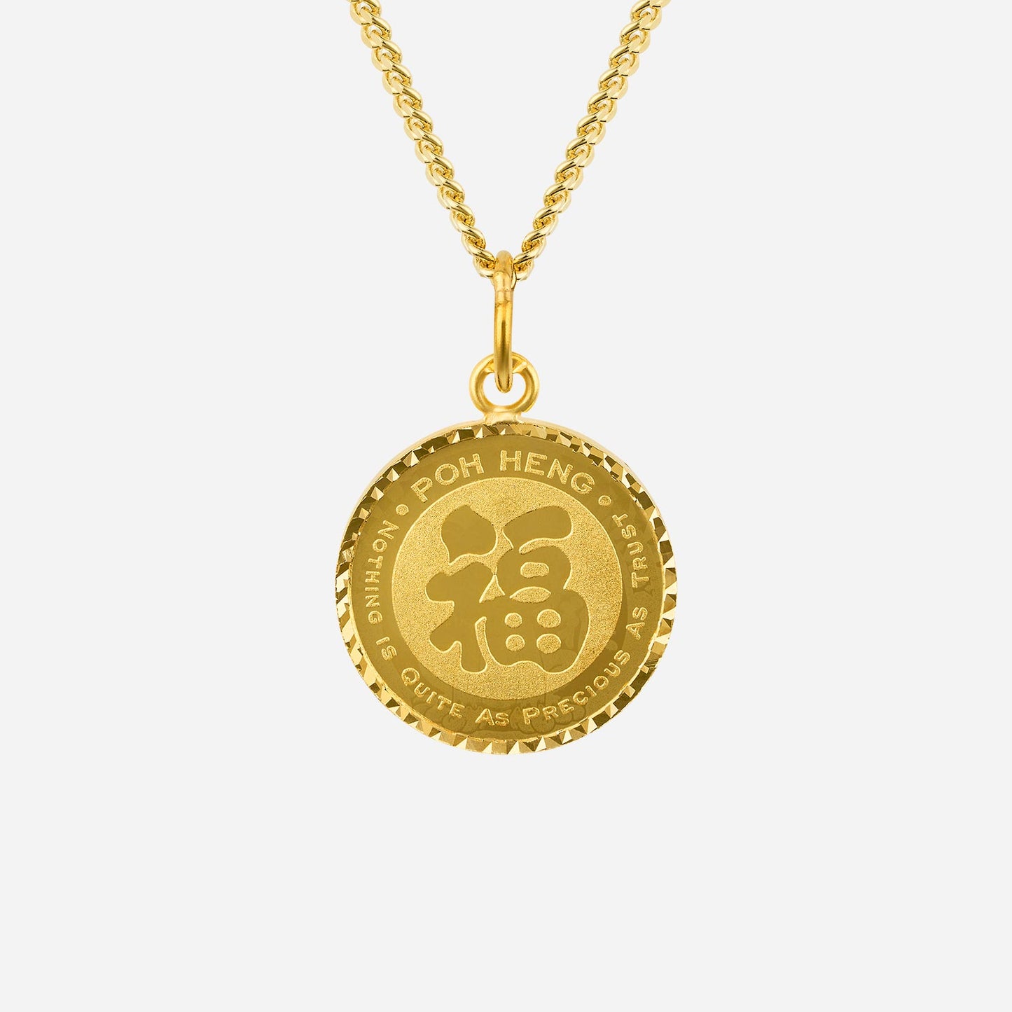yellow gold rabbit pendant featuring intricate symbols, perfect for embracing luck and zodiac charm.