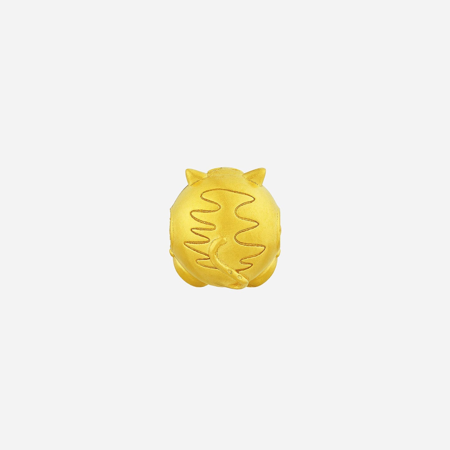 22k yellow gold tiger charm featuring intricate detailing and playful design, perfect for adding bold elegance to any look.
