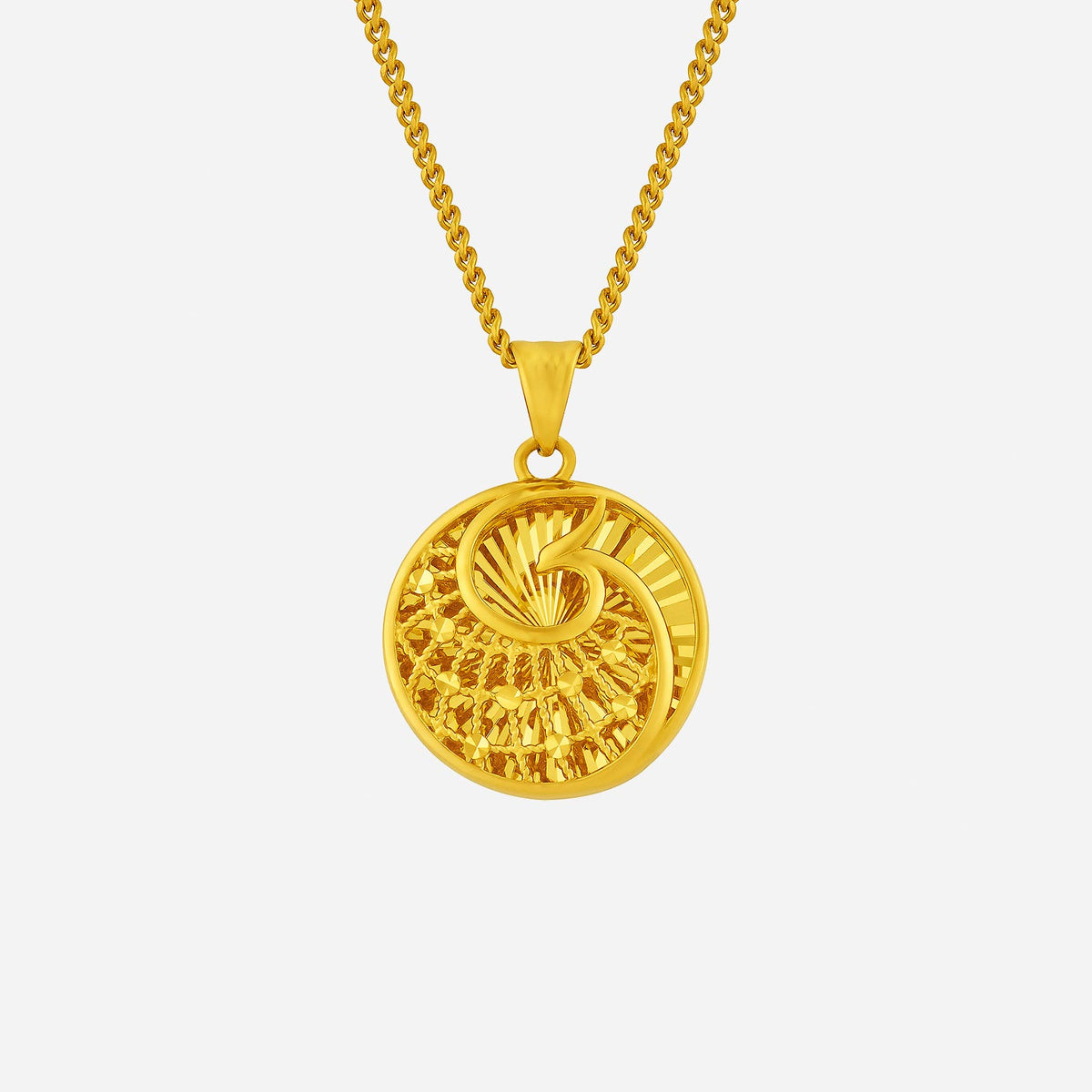 24k yellow gold soaring phoenix pendant featuring intricate details and a swirling design, perfect for elegant styling.