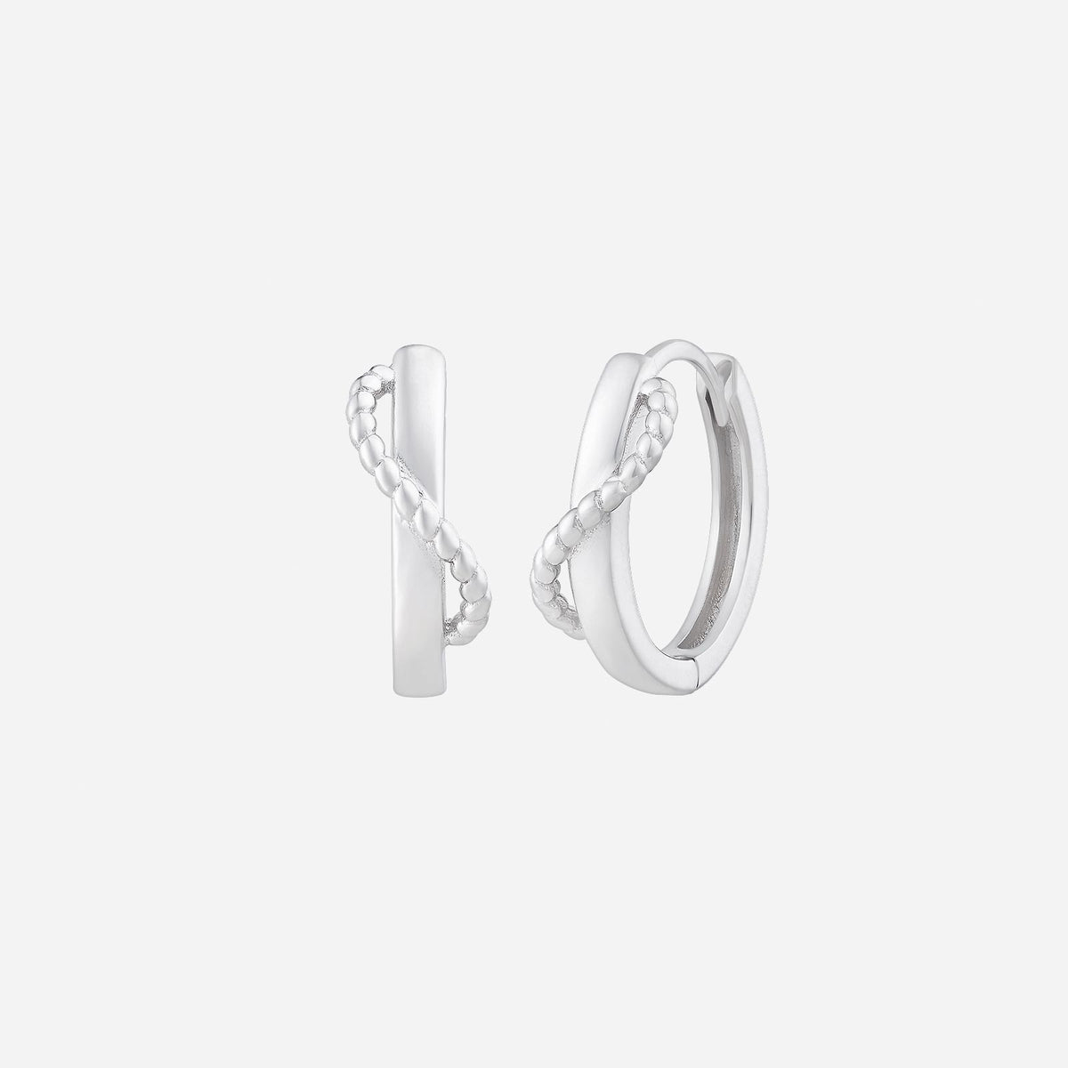 twisted design earrings in 18k white gold for a sophisticated touch, perfect for any occasion.