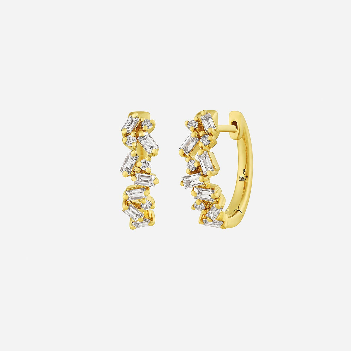 mischen diamond earrings in 18k yellow gold with dazzling diamonds and elegant design details.