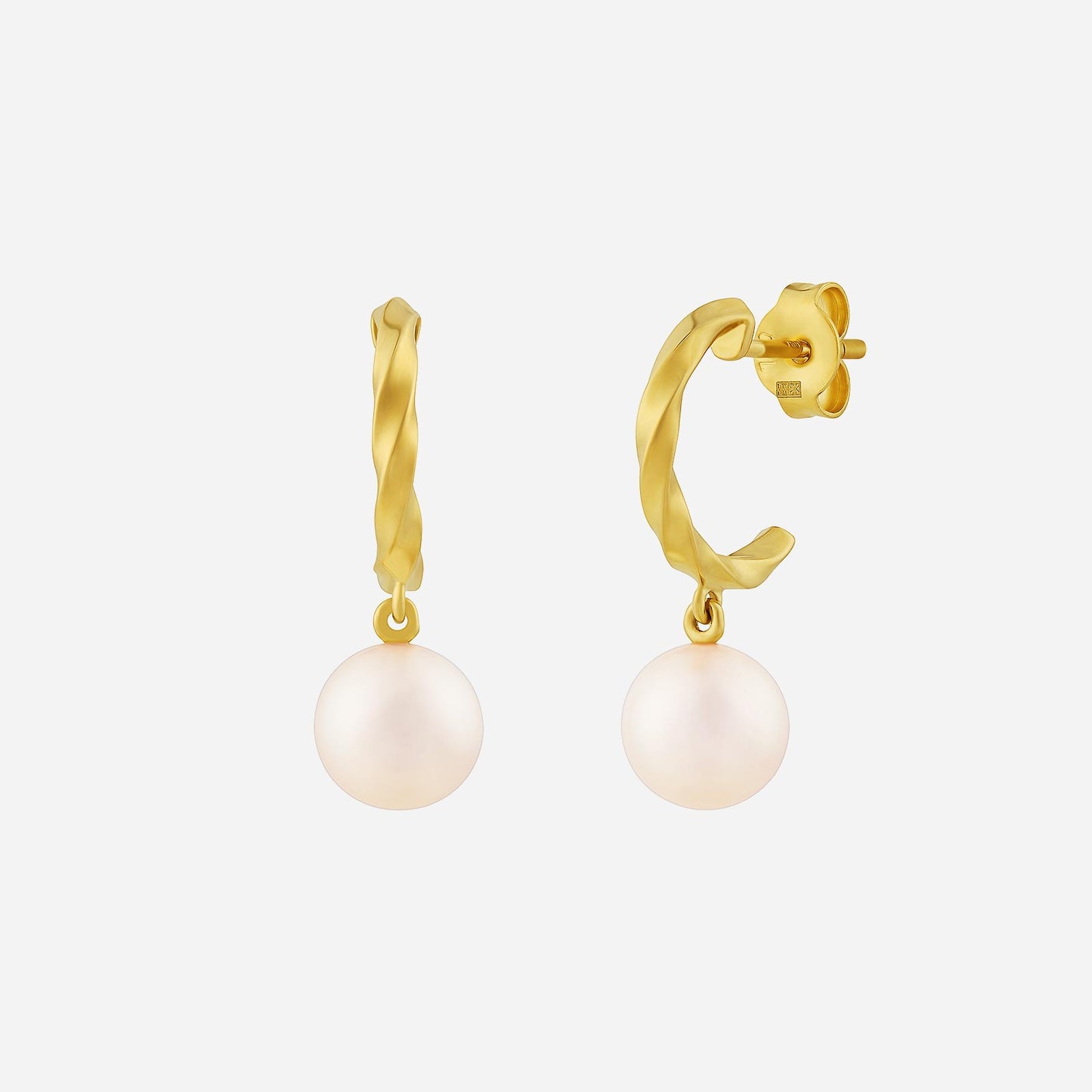 pearl earrings in yellow gold (hprlstyle1480a)