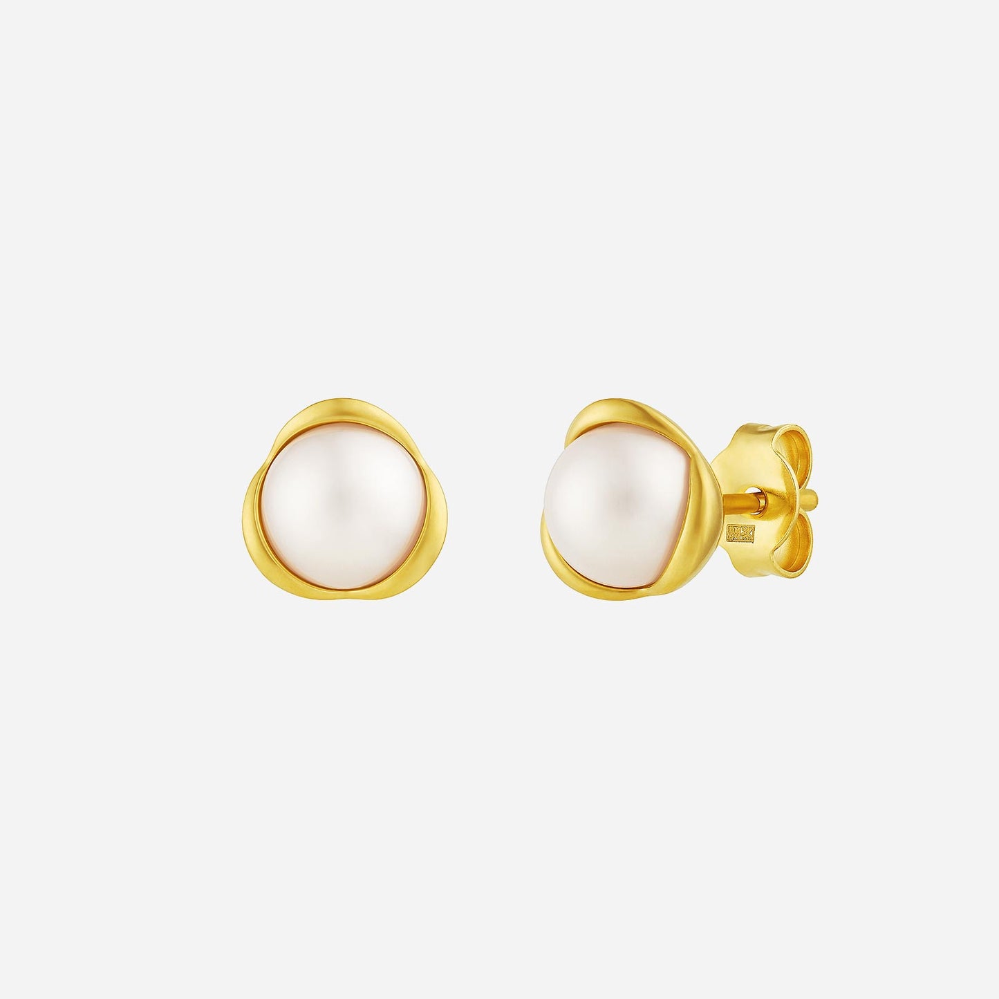 pearl earrings in yellow gold (hprlstyle1481a)