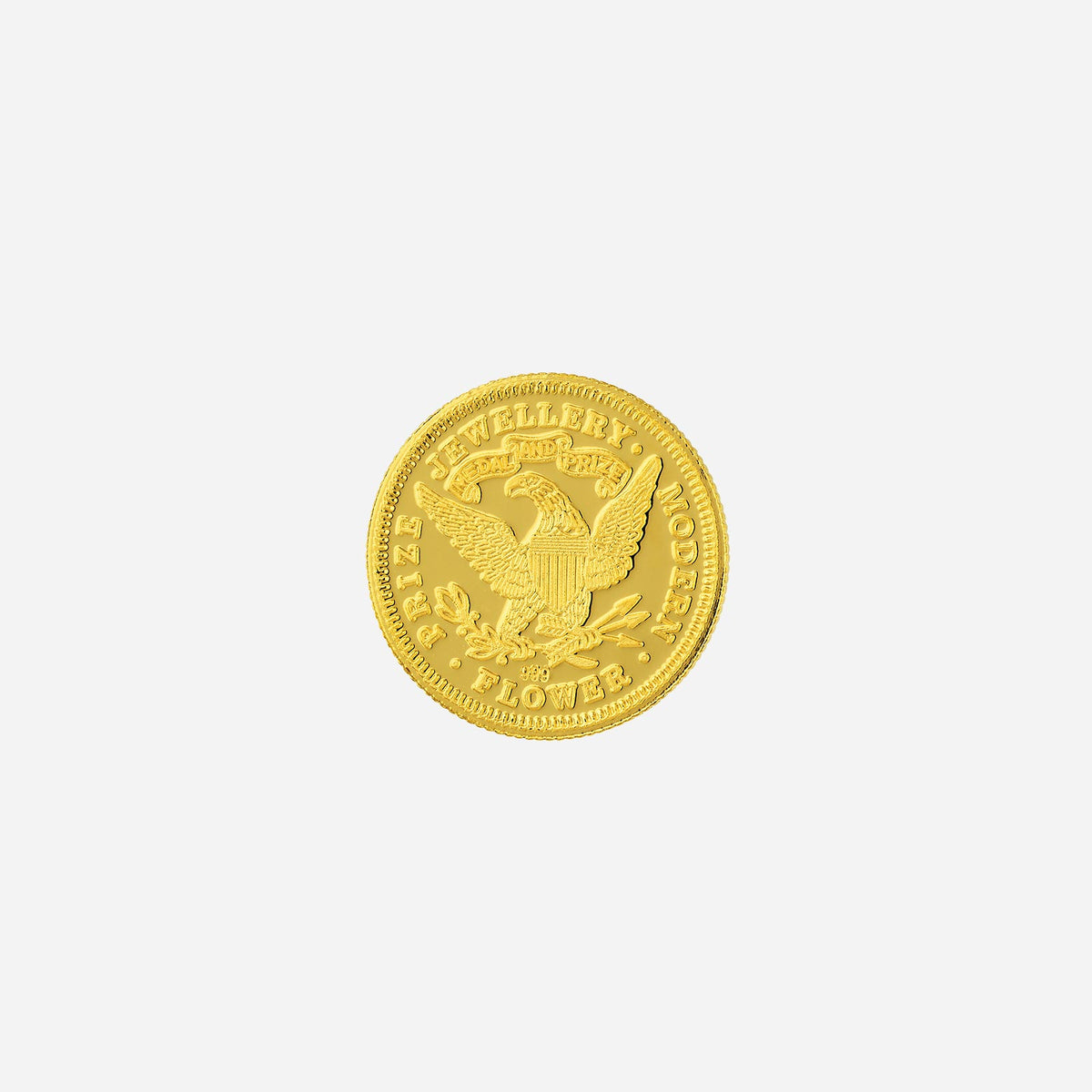 treasures lady liberty 1942 medallion in 24k yellow gold with eagle design and engraved details.