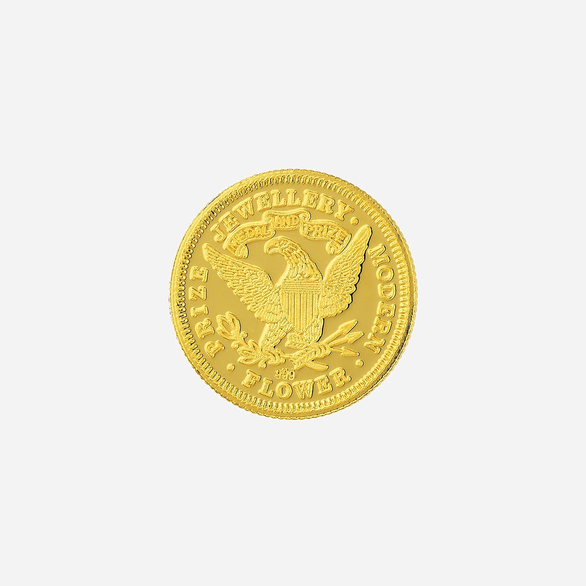 treasures lady liberty 1908 medallion in 24k yellow gold with eagle design and engraved details.