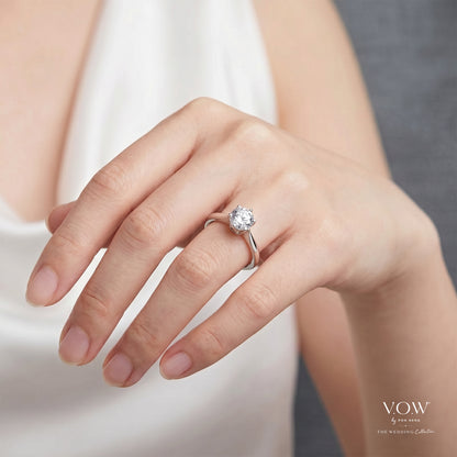 Trust Solitaire Diamond Ring in White Gold (ATRUST1000196A)