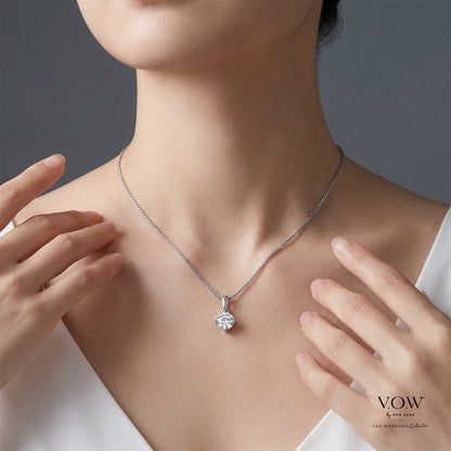 Trust Solitaire Diamond Pendant in White Gold (GTRUST0300308A)