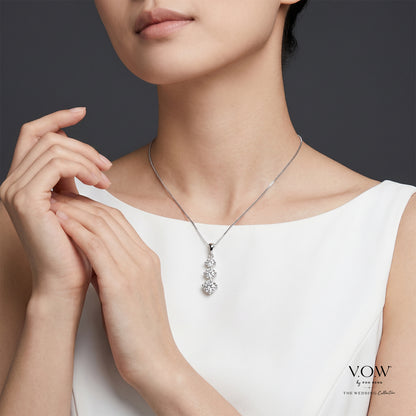 Trust Trilogy Diamond Pendant in White Gold (GTTRILOGY0010689A)