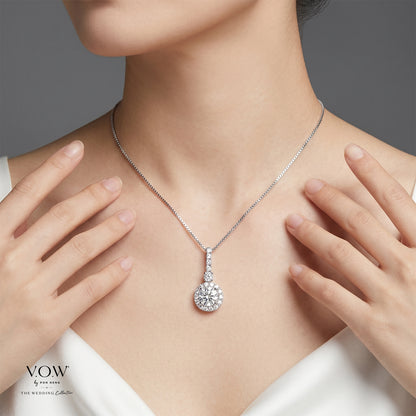 Trust Halo Diamond Pendant in White Gold (GTHALO0010500688A)