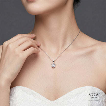 Trust Solitaire Diamond Pendant in White Gold (GTRUST0500310A)