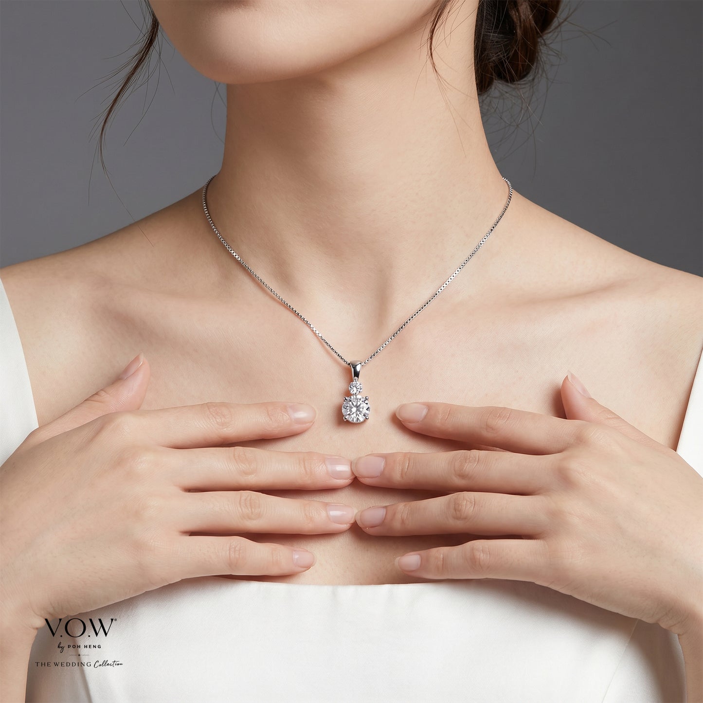 trust solitaire tier diamond pendant in white gold (gtclassic0020500686a)