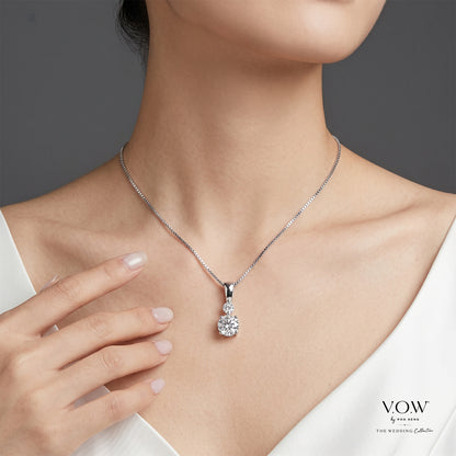 Trust Solitaire Tier Diamond Pendant in White Gold (GTCLASSIC0020300685A)