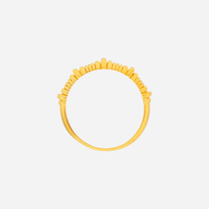 Bolt Ring in 22K Yellow Gold with sculpted bolt-like detailing, offering a bold and refined design.