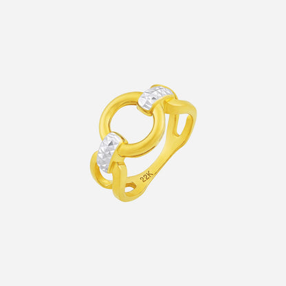 Circle of Glamour Ring in Yellow White Gold (A22KGROUP236V1107A)