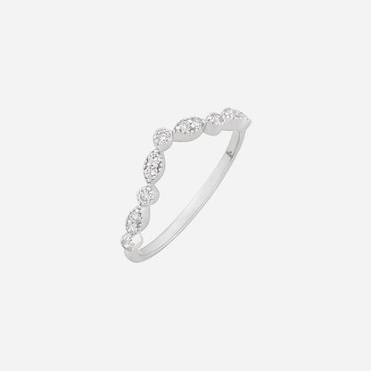 Chevron Diamond Ring in White Gold (ADIAFREESTYLE0960A)