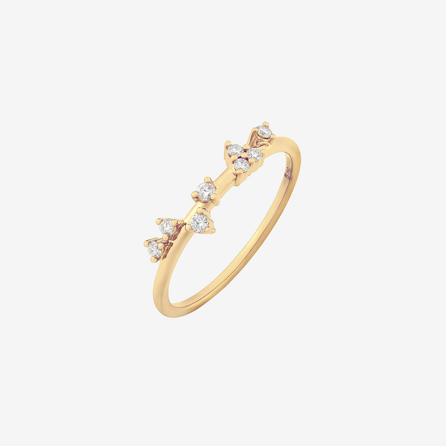 cheery diamond ring in yellow gold (adiafreestyle1008a)