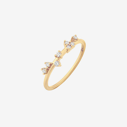 Cheery Diamond Ring in Yellow Gold (ADIAFREESTYLE1008A)