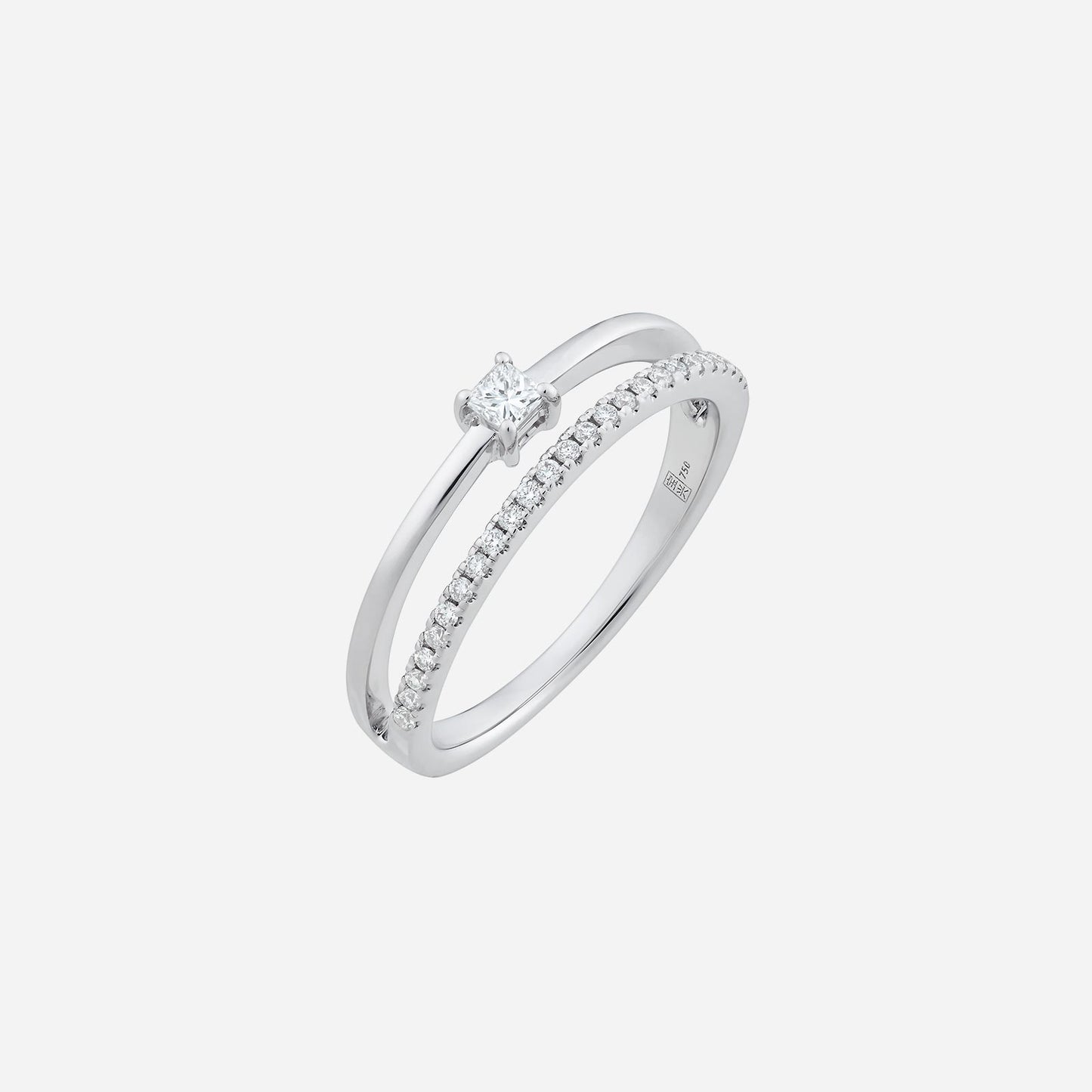 starry diamond ring in white gold (adiastyle0855a)