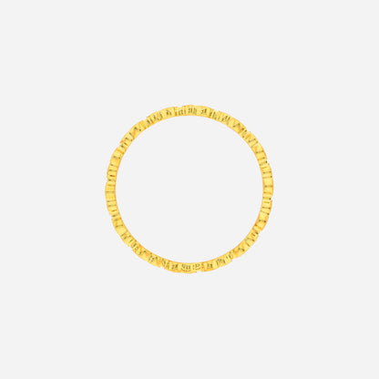Fortune Link Gourd Ring in 22K Yellow Gold with sculpted gourd motifs, symbolizing abundance and good fortune.
