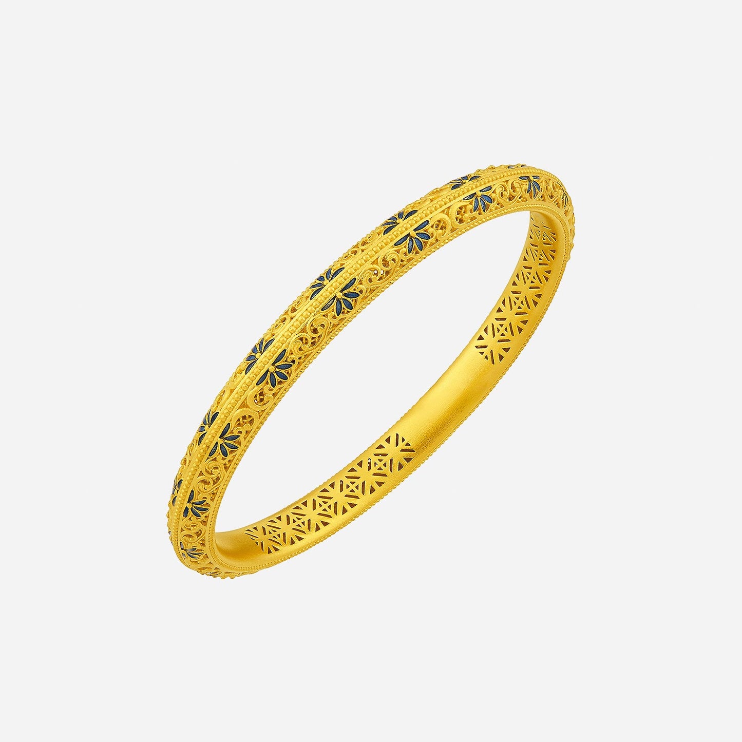 bangle in yellow gold (d999style0334a)