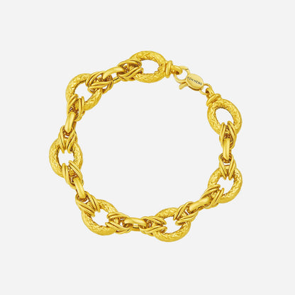 Linked Loop Bracelet in Yellow Gold (E22KSTYLE0645A)