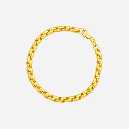 Nautical Link Bracelet in 22K yellow gold with bold interlocking links for a timeless and confident look.