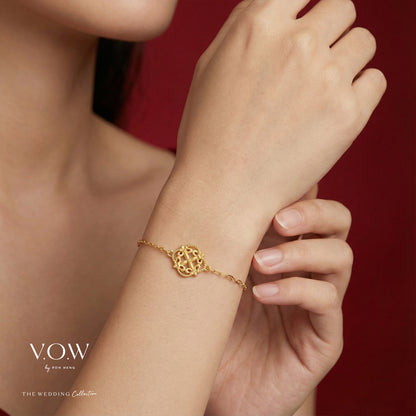 Euphorbia Bracelet in 24K Yellow Gold with intricate design, showcasing elegance and luxurious craftsmanship.