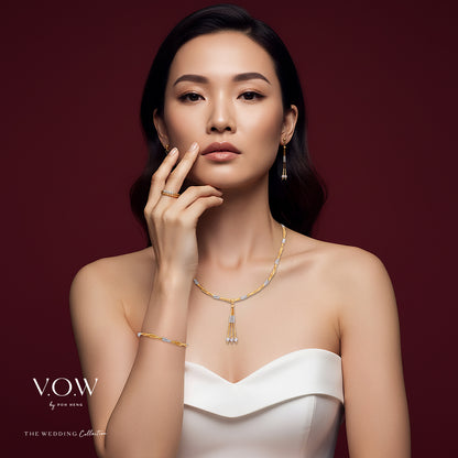 Beads of Love Bracelet in 22K yellow and white gold with elegant bead design for a stylish look.