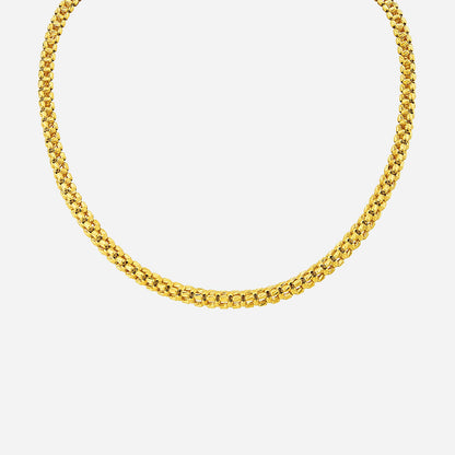 Beaded Chain Necklace in Yellow Gold (F22KGROUP166V0453A)