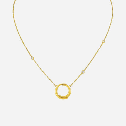 Venus Diamond Necklace in Yellow Gold (F22KGROUP272V0558A)