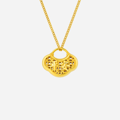 RuYi Lock Pendant in Yellow Gold (G22KSTYLE1428A)