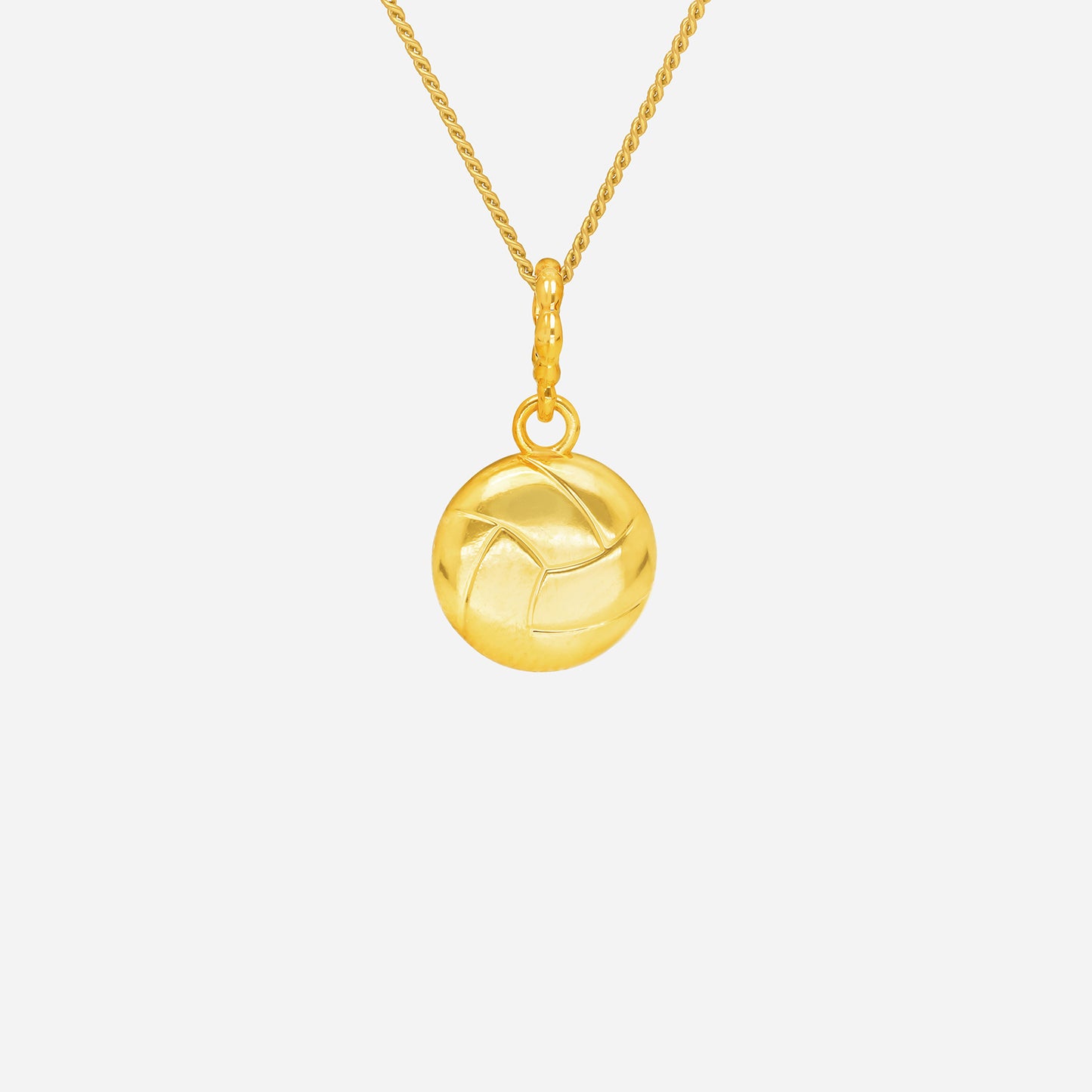 ace of soccer pendant in polished 22k yellow gold, featuring a soccer ball design and intricate detailing. chain not included.