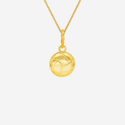 Ace of Soccer Pendant in polished 22K yellow gold, featuring a soccer ball design and intricate detailing. Chain not included.