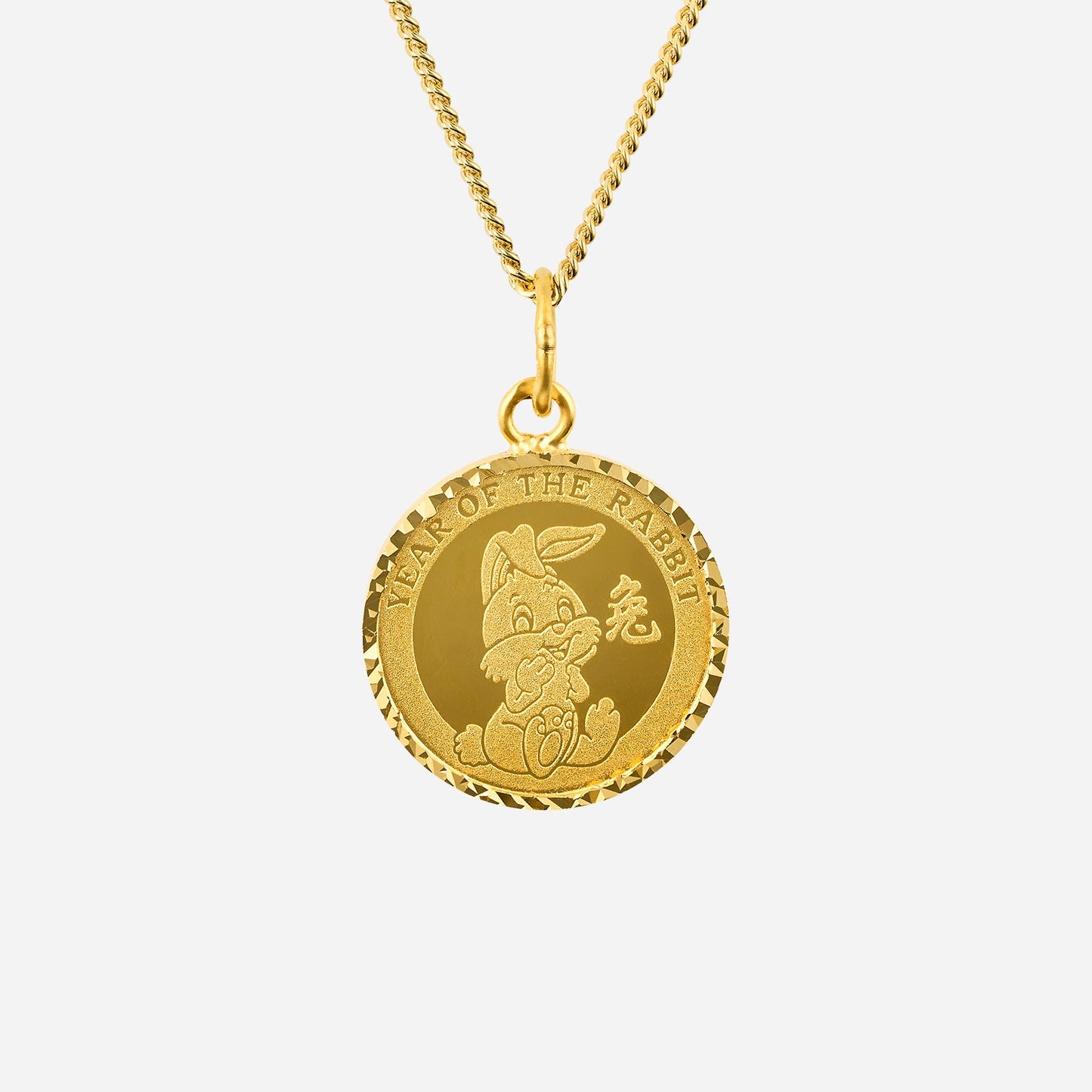rabbit pendant in yellow gold (g22kzodiac167041104a)